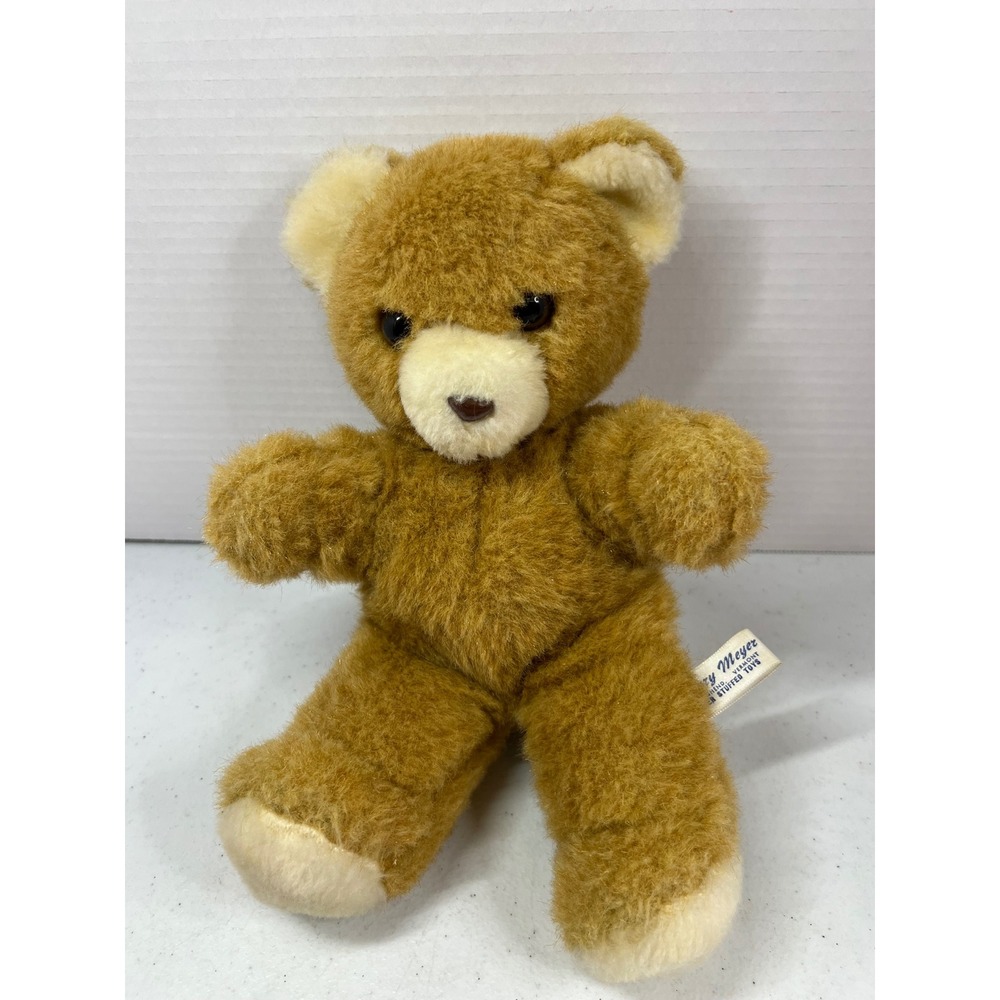Vintage Mary Meyer Brown Teddy Bear Plush Stuffed Toy Vermont 10.5 Inch